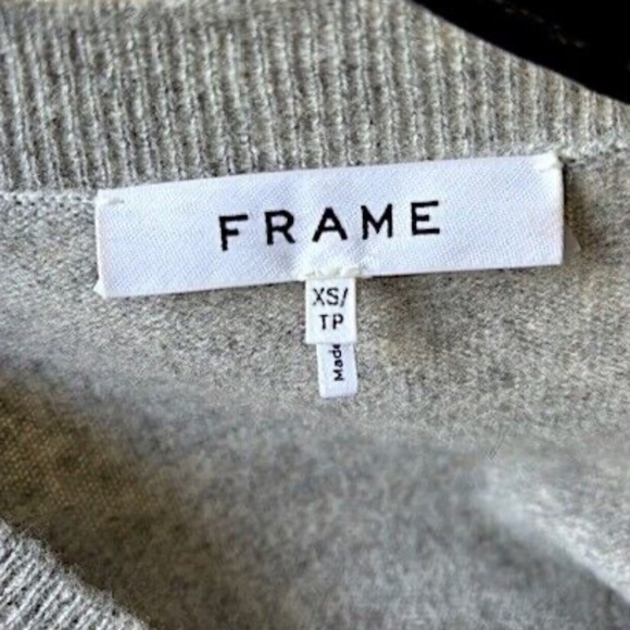 FRAME Wool/Cashmere Blend Cropped V-Neck Sweater EUC/sz XS - Picture 12 of 14